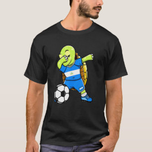 Dabbing Turtle Nicaragua Soccer Fans Jersey Flag F T-Shirt