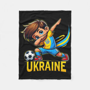Dabbing Ukraina Children's Footll Jersey With Ukra Fleece Blanket