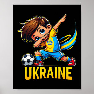 Dabbing Ukraina Children's Footll Jersey With Ukra Poster