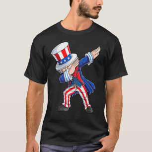Dabbing Uncle Sam 4th Of July Kids Boys Men Dab D T-Shirt