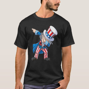Dabbing Uncle Sam 4th Of July Kids Boys Men Dab D T-Shirt