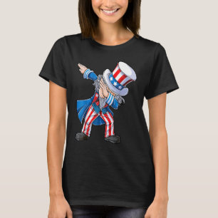 Dabbing Uncle Sam 4th Of July Kids Boys Men Dab D T-Shirt