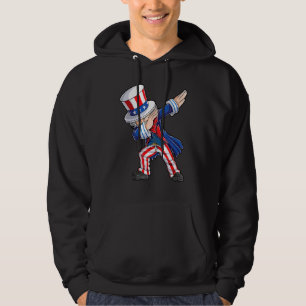 Dabbing Uncle Sam 4th Of July  Kids Boys Men Hoodie