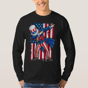 Dabbing Uncle Sam 4th Of July Men Kids Boys T-Shirt