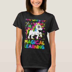 Dabbing Unicorn 100 Days Of Magical Learning 100th T-Shirt