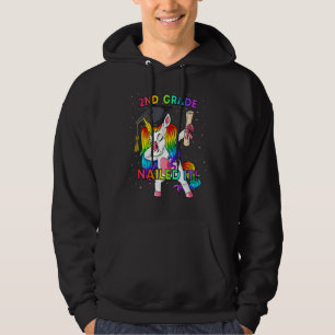 Dabbing Unicorn 2nd Grade Nailed It Graduation Hoodie