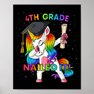 Dabbing Unicorn 4th Of July Girls Kids Teens Ameri Poster
