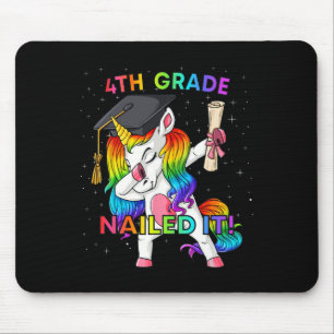 Dabbing Unicorn 5th Grade Nailed It Graduation Gir Mouse Mat