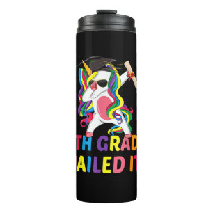Dabbing Unicorn 5th Grade Tshirt Girls Boys Gradua Thermal Tumbler