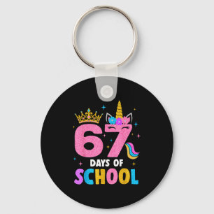 Dabbing Unicorn 67 Days Of School Teachers Kids Bo Key Ring