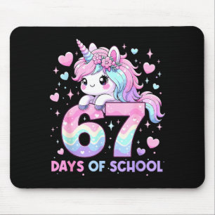 Dabbing Unicorn 67 Days Of School Teachers Kids Bo Mouse Mat