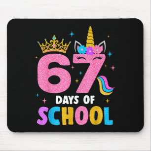 Dabbing Unicorn 67 Days Of School Teachers Kids Bo Mouse Mat