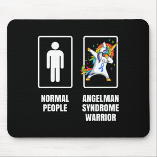 Dabbing Unicorn Angelman Syndrome Warrior Survivor Mouse Mat