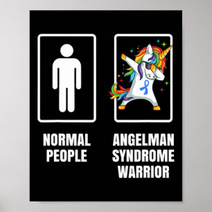 Dabbing Unicorn Angelman Syndrome Warrior Survivor Poster