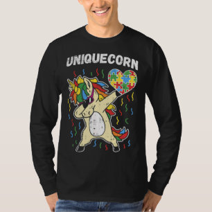 Dabbing Unicorn Autism Awareness Dab Dance Autisti T-Shirt