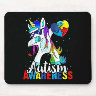Dabbing Unicorn Autism Awareness Kids Girls Boys B Mouse Mat