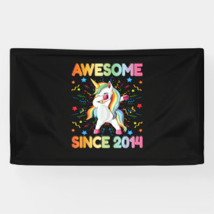 Dabbing Unicorn Awesome Since 2014 - Cute Dab 8th Banner