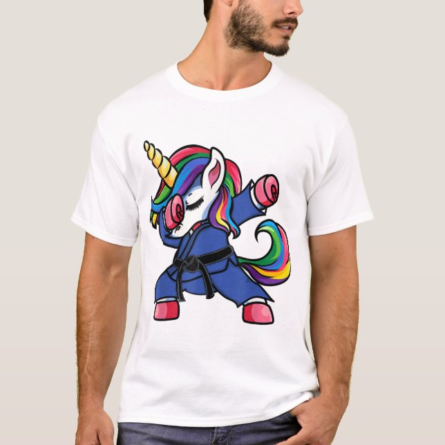 Dabbing Unicorn Brazilian Jiu Jitsu Mum Tee BJJ Wo (Front)
