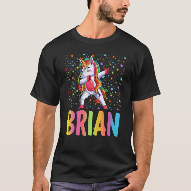 Dabbing Unicorn Brian T-Shirt (Front)