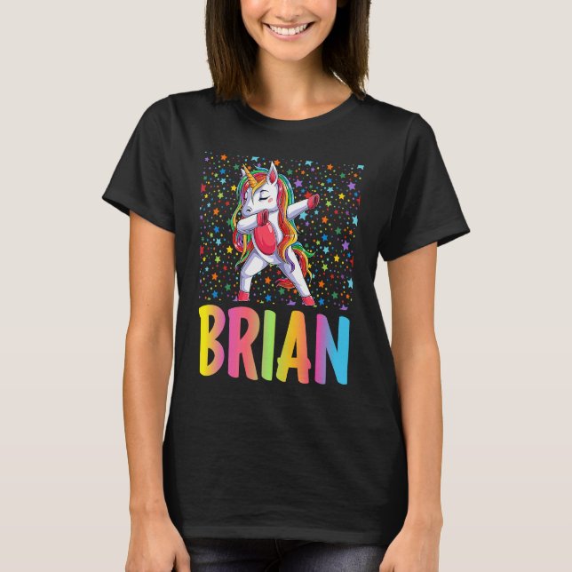 Dabbing Unicorn Brian T-Shirt (Front)
