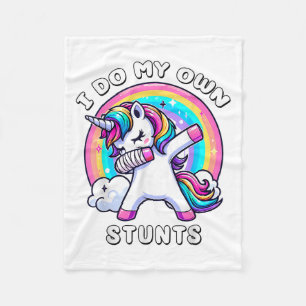 Dabbing Unicorn Broken Arm Cast Injury Dab Dance R Fleece Blanket