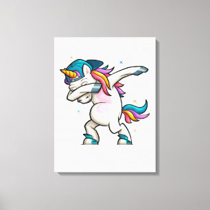 Dabbing Unicorn Canvas Print