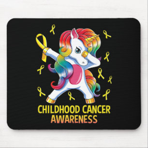 Dabbing Unicorn Childhood Cancer Awareness 1 Mouse Mat