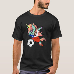 Dabbing Unicorn Chile Soccer Fans Jersey Chilean F T-Shirt