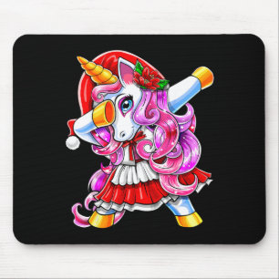 Dabbing Unicorn Christmas Santa Costume Unicorn Gi Mouse Mat