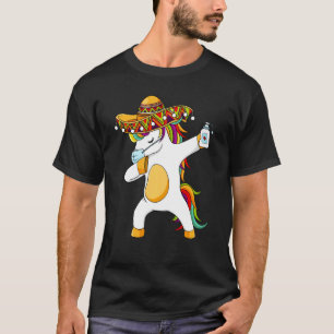 Dabbing Unicorn Cinco De Mayo 2021 Face Mask Mexic T-Shirt