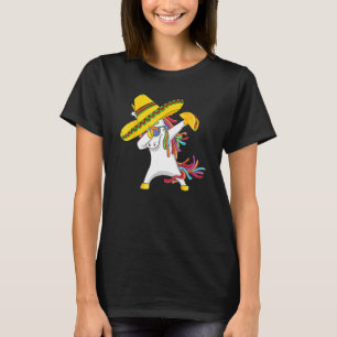 Dabbing Unicorn Cinco De Mayo 2022 Kid Girl Women T-Shirt