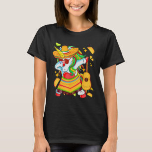 Dabbing Unicorn Cinco de Mayo for Kids Girls Women T-Shirt