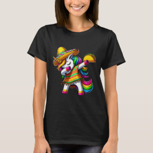 Dabbing Unicorn Cinco De Mayo Mexican Party Fiesta T-Shirt