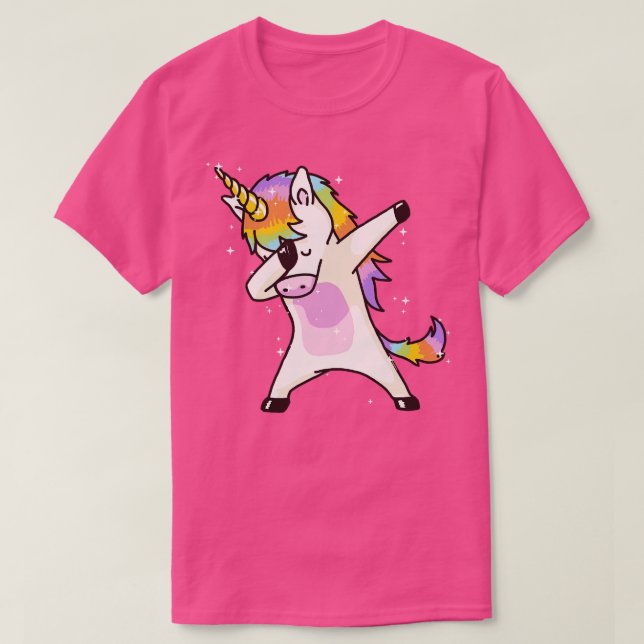 Dabbing Unicorn Dab Hip Hop Funny Magic T-Shirt (Design Front)