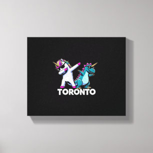Dabbing Unicorn Dinosaur Men Women Boys Girls Toro Canvas Print