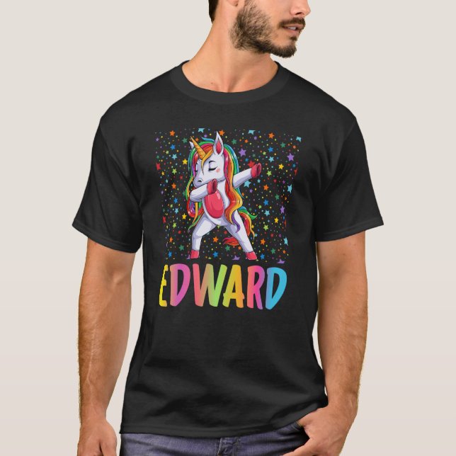 Dabbing Unicorn Edward T-Shirt (Front)