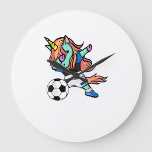 Dabbing Unicorn Estonia Soccer Jersey Estonian Foo Large Clock