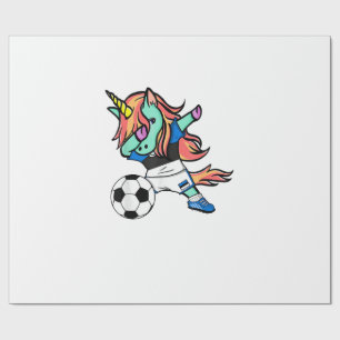 Dabbing Unicorn Estonia Soccer Jersey Estonian Foo Wrapping Paper