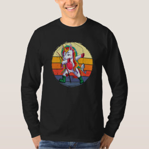 Dabbing Unicorn Fishing Vintage Cute Girls Apparel T-Shirt