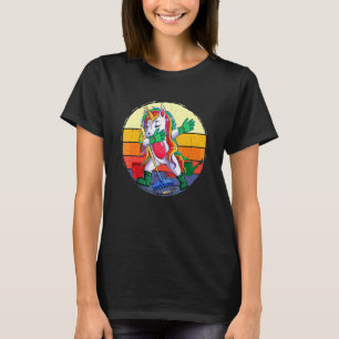 Dabbing Unicorn Gardening Vintage Cute Girls Appar T-Shirt