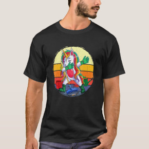 Dabbing Unicorn Gardening Vintage Cute Girls Appar T-Shirt