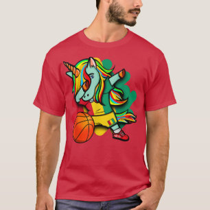 Dabbing Unicorn Guinea Basketball Fans Jersey Guin T-Shirt