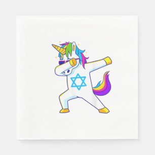 Dabbing Unicorn Hanukkah Jewish Dancing Chanukah K Napkin