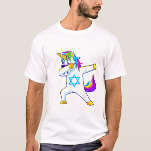 Dabbing Unicorn Hanukkah Jewish Dancing Chanukah K T-Shirt