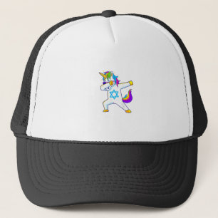 Dabbing Unicorn Hanukkah Jewish Dancing Chanukah K Trucker Hat