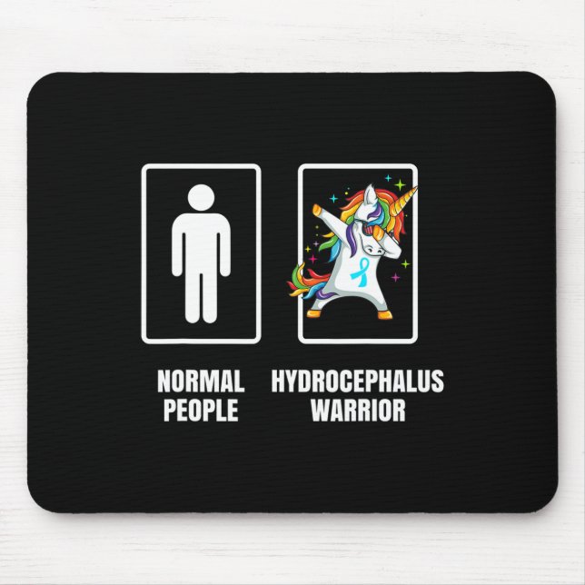 Dabbing Unicorn Hydrocephalus Warrior Survivor Get Mouse Mat (Front)