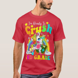 Dabbing Unicorn I'm Ready To Crush 2nd Grade Back T-Shirt