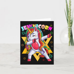 Dabbing Unicorn Jewnicorn Jewish Jew Rosh Hashanah Card