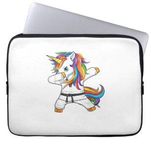Dabbing Unicorn Karate Taekwondo Kids Girls Martia Laptop Sleeve