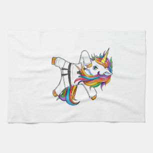 Dabbing Unicorn Karate Taekwondo Kids Girls Martia Tea Towel
